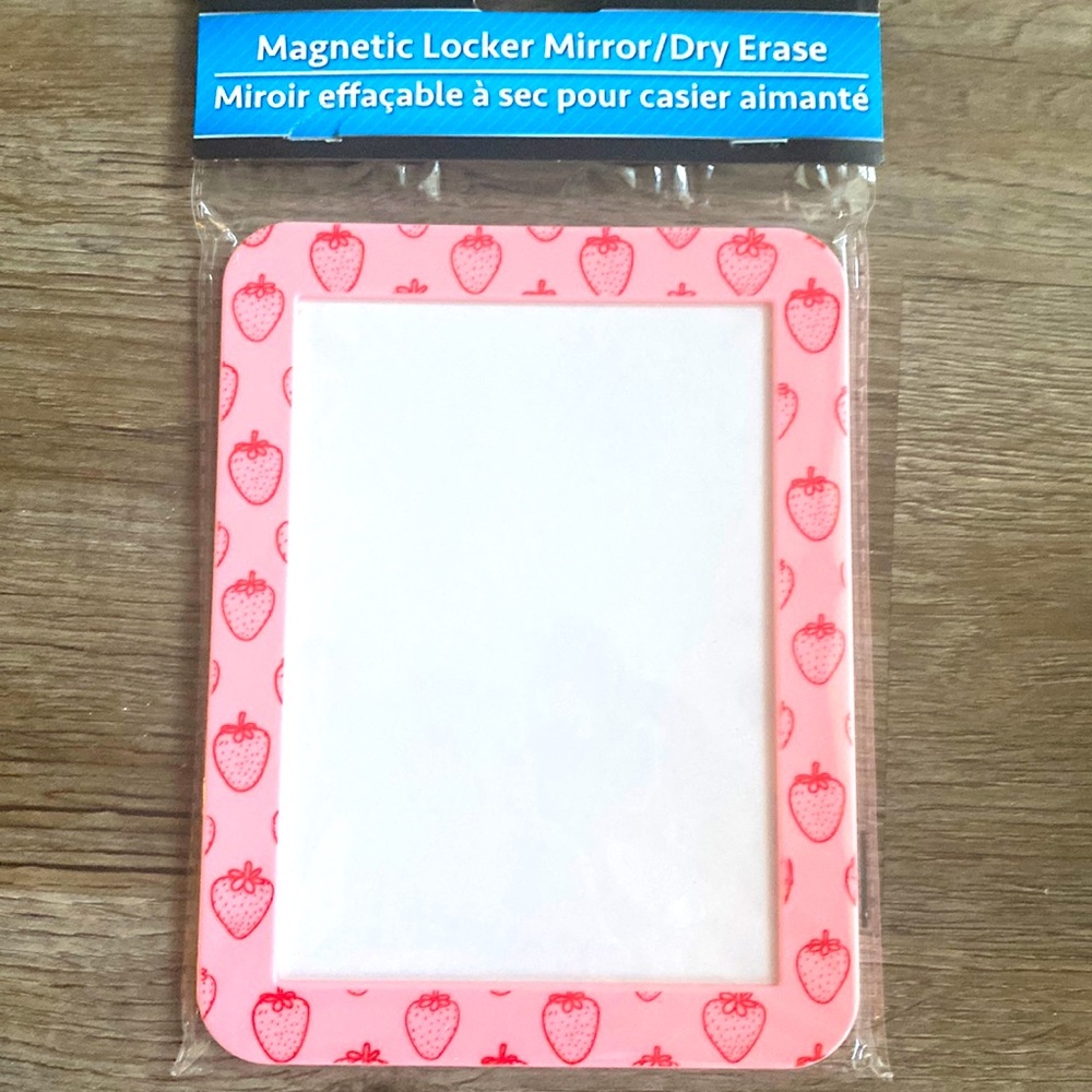 Strawberry Magnetic Locker Mirror Cute Strawberry Aesthetic Back to School